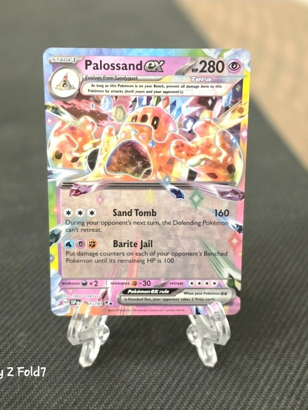 N/M! Palossand EX (Tera) - Full art- Double rare #91/191 (Surging Sparks)